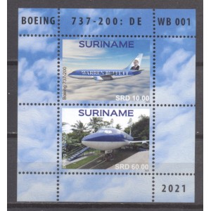 Suriname 2021 16 Boeing 737 &ndash; 200: DE WB001