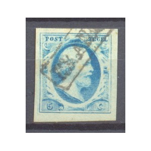 Nederland NVPH 01 PL V 69 gestempeld