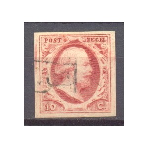 Nederland NVPH 02 PL VII 27 gestempeld