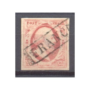 Nederland NVPH 02 PL X 63 gestempeld