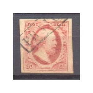 Nederland NVPH 02 PL X 66 gestempeld
