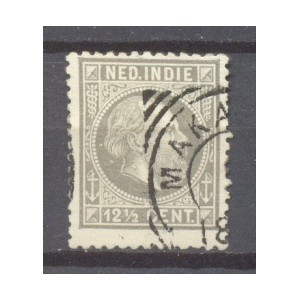 Ned Indi&euml; 010 H gestempeld (scan A)